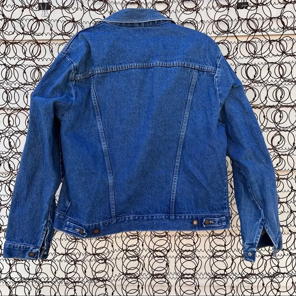 Vintage 70s Rustler denim jean trucker jacket XL
